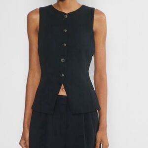 Aritzia Wilfred Regal Vest Black Top